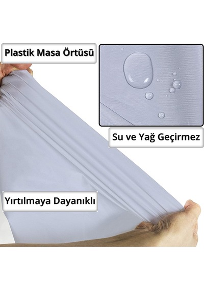 Masa Örtüsü 137cm x 270cm - Gümüş