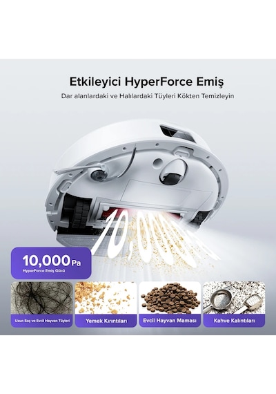 Roborock S8 Pro Plus Akıllı Robot Süpürge - Beyaz