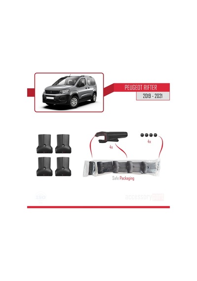 Peugeot Rifter 2019 Ve Sonrası Fly Model Ara Atkı Tavan Barı Siya (418345295)