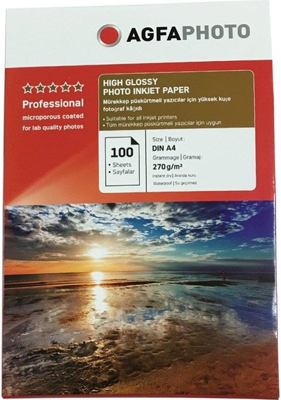 Agfa Photo A4 270 G 100'Lü Parlak Inkjet Kağıt