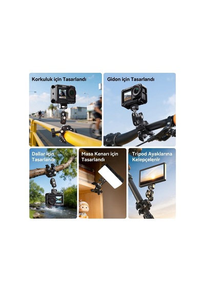 Ulanzi Co78 Super Clamp Magic Arm Dual Ball Head Kit - C084 Siyah