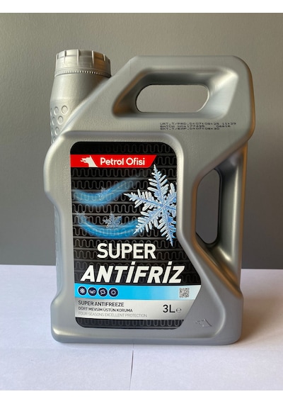 Petrol Ofisi Yeşil Renkli 3 Litre İnorganik Antifriz Mavi Yerine De Geçer. 08/2025 Üretim Mavi - Yeşil