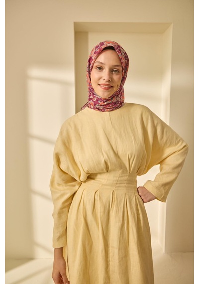 Silk Home Soft Eşarp 73090-07 Sinyal Mor, Turuncu, Turkuaz, Vizon ,taş