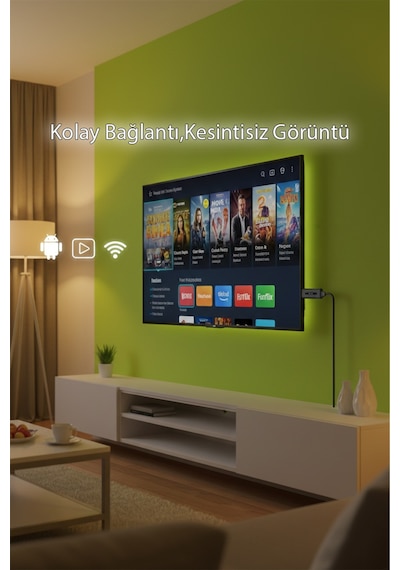 Akıllı Tv Stick 4k Destekli Android 14 Dual Wifi Bluetooth Tak & Kullan
