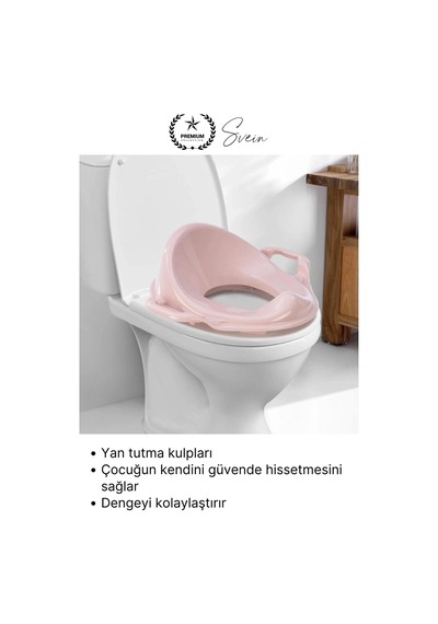 Klozet Pembe Kulplu Klozet Küçültücü Çocuk Adaptörü Tuvalet Eğitimi İçin Kaymaz Oturağı Küçültücü Çok Renkli