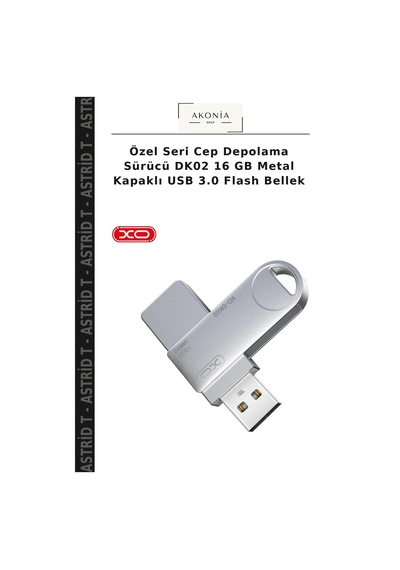 Özel Seri Cep Depolama Sürücü Dk02 16 Gb Metal Kapaklı Usb 3.0 Flash Bellek