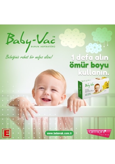 Baby-vac Burun Aspiratörü, Elektrik Süpürgesi İle Çalışır.