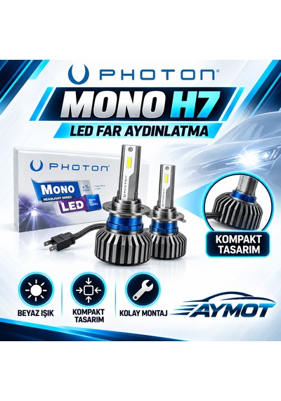 Photon Mono H7 12-24v 6000k Beyaz Led Far Ampulü Takımı