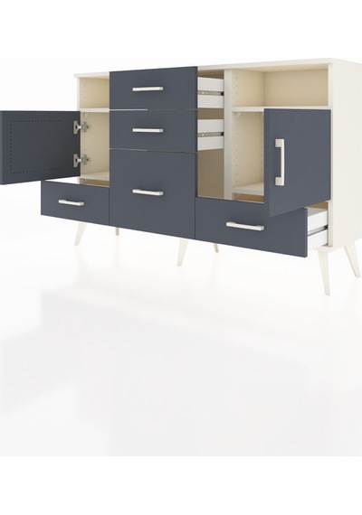 Arges Konsol 4 Raflı 5 Çekmeceli 2 Kapaklı 132x30x83 Aytaşı-antrasit/antrasit Antrasit/antrasit Arges Konsol 4 Raflı 5 Çekmeceli 2 Kapaklı 132x30x83 Aytaşı-antrasit/antrasit Antrasit/antrasit