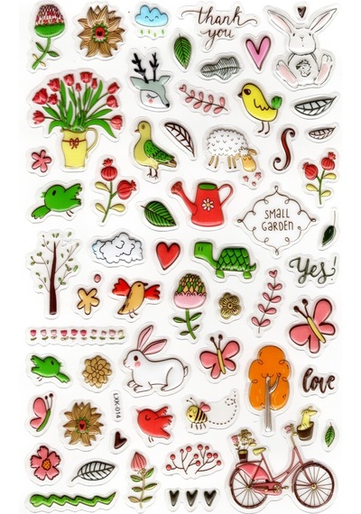 Sticker Kabartmalı Stiker Defter, Planlayıcı Etiket Lxk-014 - 22x14 Cm - Bisiklet Renkli Kuşlar