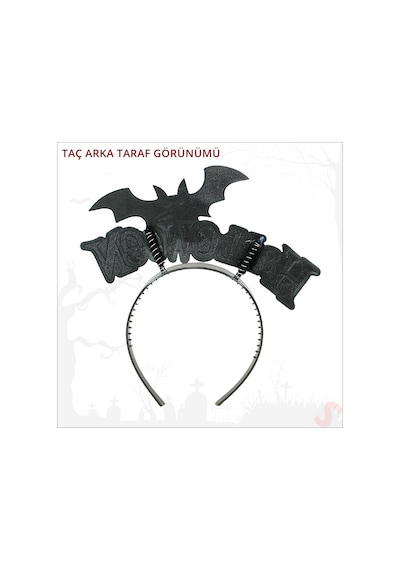 Halloween Yarasa Taç - Kırmızı