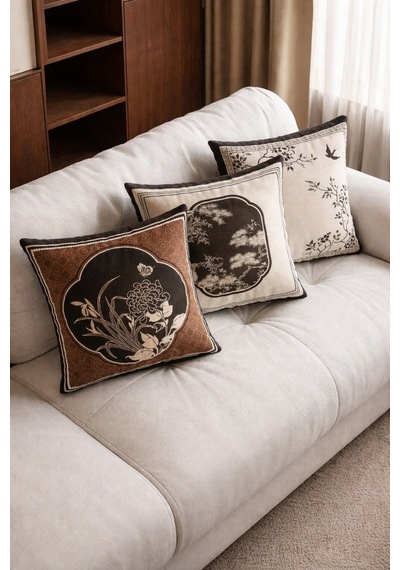 3 Lü Estetik Kırlent Set, Dekoratif Kırlent Yastık Kılıfı Aura Series 3 Lü - 825282999 3 Lü