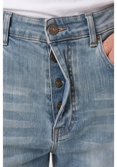 Rizzup Erkek Slim Fit Dar Kesim Likralı Taşlanmış Pamuklu Mavi Kot Pantolon Düğme Kapamalı Jean 2605153 Rizzup Erkek Slim Fit Dar Kesim Likralı Taşlanmış Pamuklu Mavi Kot Pantolon Düğme Kapamalı Jean 2605153