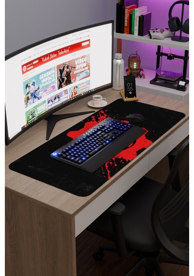 Gears Of War Kaymaz Dikişli Kauçuk Oyuncu Mousepad V2 - 90x40 Xxl Gaming Mouse Pad Fare Altlığı