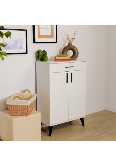 Retro Çok Amaçlı Dolap-beyaz 69x103x34 Cm Beyaz