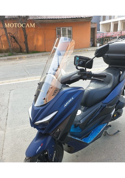 Motocam Arora Max T Ön Cam 2022-2026 Model 65cm Şeffaf Renkli 4mm Orta Boylu