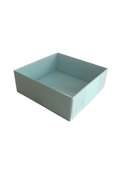 Asetat Kapaklı Karton Kutu 12X12X3 50 Adet Mavi N11.9085