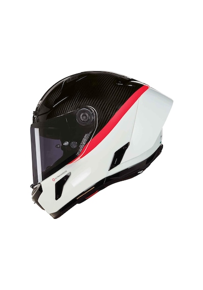 Nolan X-804 RS D.O . C346 Karbon Kapalı Kask Siyah - Beyaz - Kırmızı