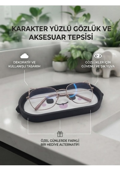 Sevimli Figür Tasarımlı Gözlük Tutucu Ve Çok Amaçlı Organizer