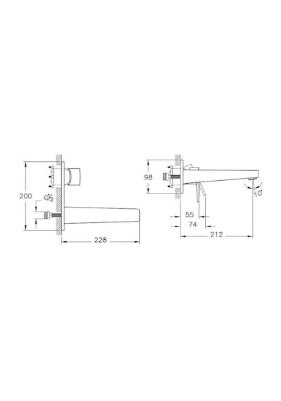 Artema Flow Square Sıva Üstü Ankastre Lavabo Bataryası A43180