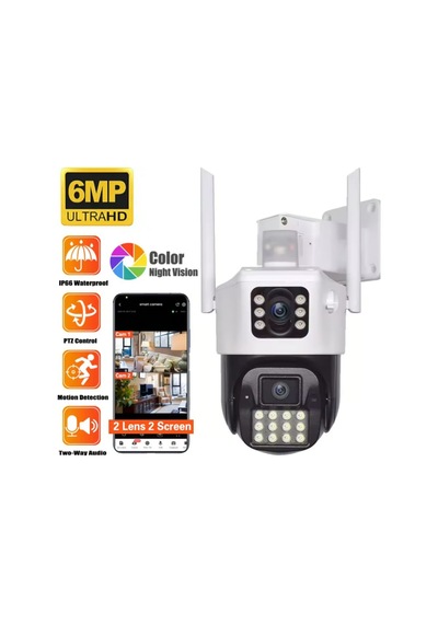 O-kam 3024 Çift Lens Wifi Ptz Kamera - Adaptör li