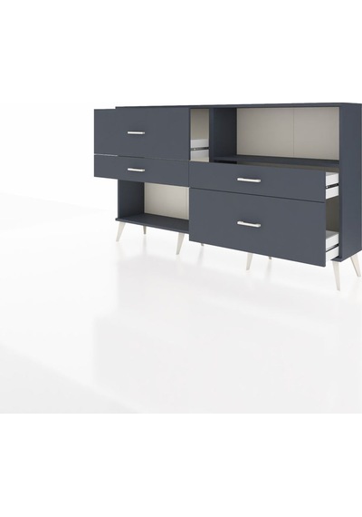 Arges Konsol Tek Raflı 4 Çekmeceli 176x30x99 Antrasit-antrasit Antrasit-antrasit Arges Konsol Tek Raflı 4 Çekmeceli 176x30x99 Antrasit-antrasit Antrasit-antrasit