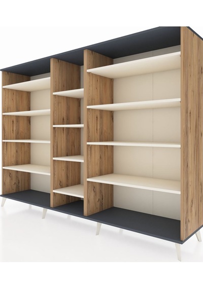 Hyperion Dolap 11 Raflı 220x44x163 Çam-antrasit/aytaşı Çam-antrasit/aytaşı Hyperion Dolap 11 Raflı 220x44x163 Çam-antrasit/aytaşı Çam-antrasit/aytaşı