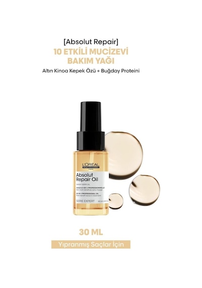 Loreal Professionnel Absolut Repair Normal-hassaslaşmış Saçlar İçin 10 U 1 Arada Durulanmayan Saç Bakım Yağı 30 Ml