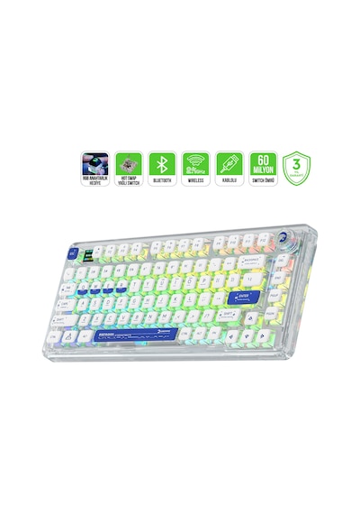 Gamepower Gasket Pro X RGB Wireless/Bluetooth/Kablolu Mekanik Hot-Swap Yağlı Switch Klavye