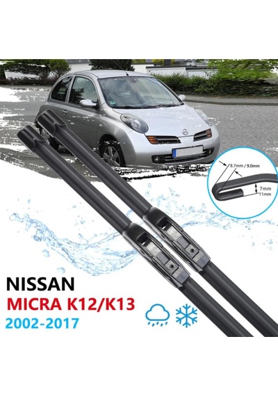 Nissan Micra K12 Ön Cam Muz Silecek Takımı 2002-2017
