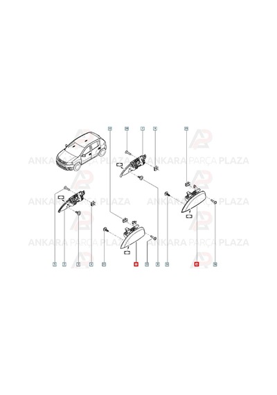 Ön Kapı Dıs Tutamak Symbol 806077408R