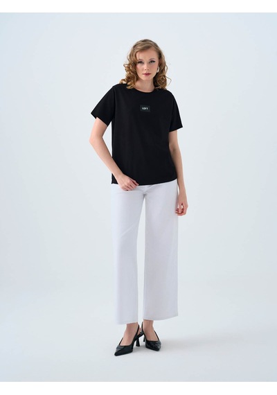 Loft Regular Fit Siyah Kadın T-shirt Lf2039148 SIYAH