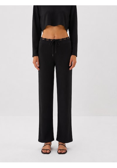 Xint Siyah Esnek Dokulu Regular Fit Sweat Pantolon 470403
