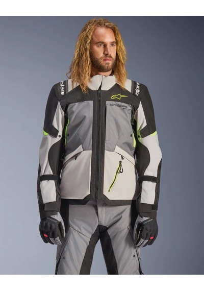 Alpinestars Andes V4 Korumalı Motosiklet Montu Gri Siyah Sarı