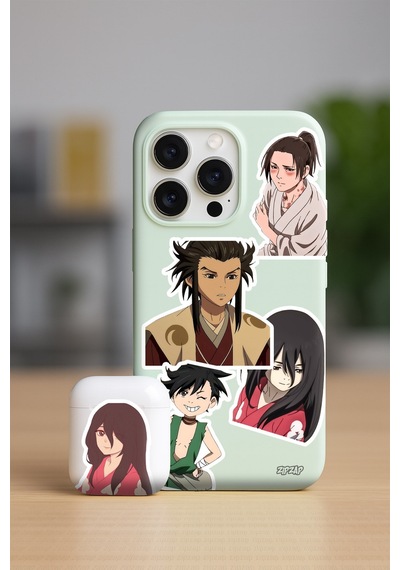 Dororo Anime Telefon Laptop Bullet Journal Yapışkanlı Folyo Sticker Paketi 23 Adet Çok Renkli