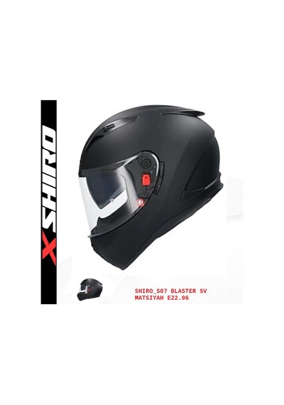 Shiro Fullface Blaster M. Motosiklet Kaskı Mat Siyah