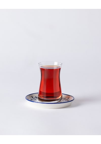 Madame Coco Grand Couronne 6'lı Çay Tabağı Seti - Mavi/beyaz 8684427297988 Çok Renkli