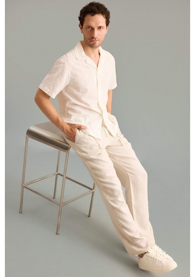 Defacto %100 Keten Relax Fit Pantolon G1395ax26smgr350 Gri-gr350