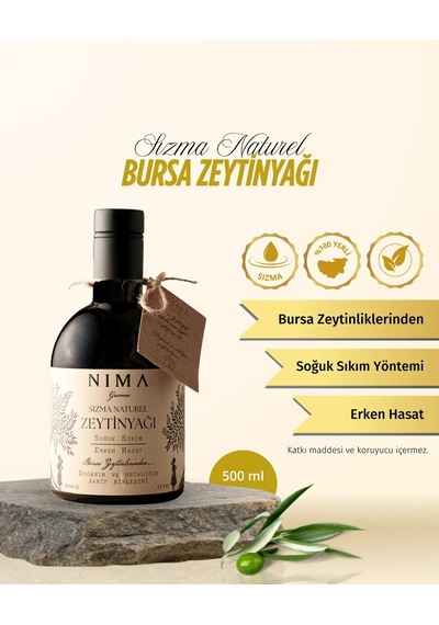 Nima Gurme Sızma Naturel Bursa Zeytinyağı 500 ML