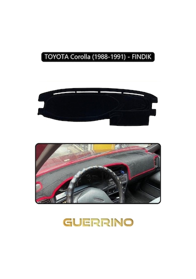 Toyota Corolla 1988-1991 Fındık Torpido Koruma Halısı Siyah Kenar