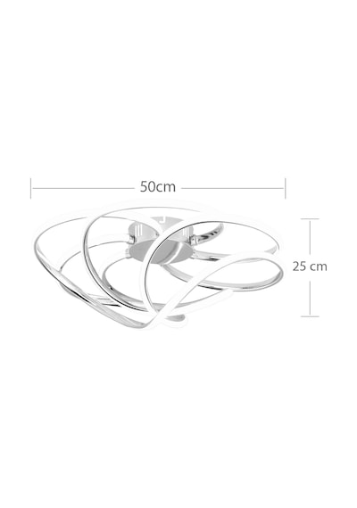 Pl 08 6 Model Krom 3 Renkli Salon Ve Oturma Odası İçin İdeal Alüminyum Avize, 50x25 Krom