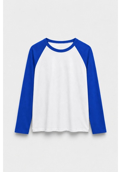 Suud Collection Mavi Reglan Çift Renk Tişört