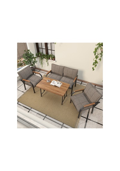 Mygusi Hayal Balkon, Cafe, Metal Kanepe Koltuk Takımı , Bahçe Mobilyası, 2+1+1 + 70x110 Masalı Cappuccino Mygusi Hayal Balkon, Cafe, Metal Kanepe Koltuk Takımı , Bahçe Mobilyası, 2+1+1 + 70x110 Masalı Cappuccino