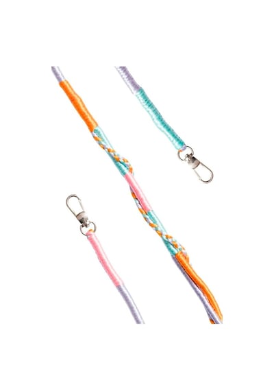 Hippi Lilac Rengarenk El Örgüsü Telefon Ve Çanta Askısı - 110 Cm