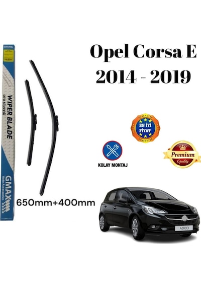 Opel Corsa E 2014 2015 2016 2017 2018 2019 Uyumlu Araca Özel Ön Cam Silecek Süpürgesi Takımı 650mm + 400mm Glz03208458