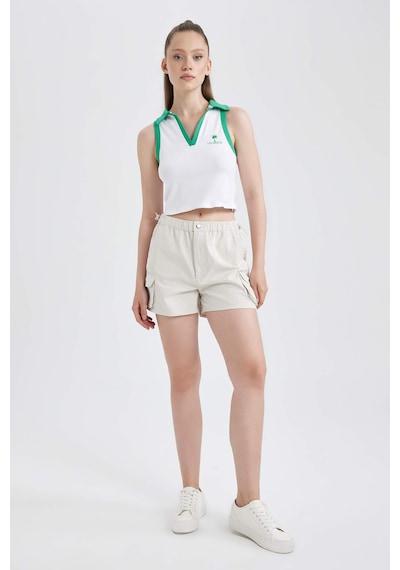 Defacto Coool Regular Fit Normal Bel Gabardin %100 Pamuk Şort A3688AX23SMGR492 Gri