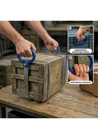 Microcase Ergonomik Çok Amaçlı Taşıma Ve Destek Tutacağı Kaydırmaz Güçlü Kavrama Aparatı Spor, Alışveriş Ve Endüstriyel Kullanıma Uygun 1 Adet - Al5876 Kırmızı