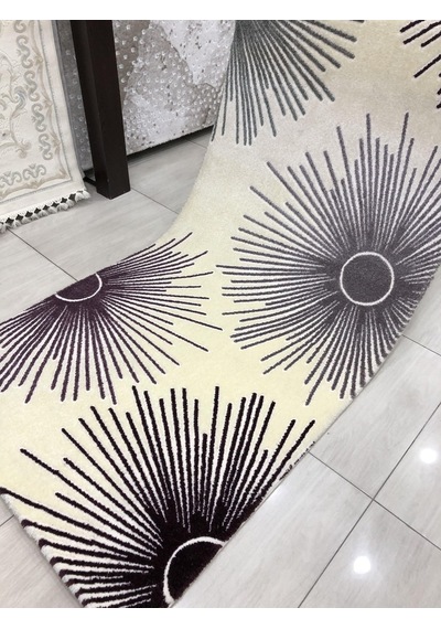 Saray Halı Samyeli 11473 Rn 100X200 Lila Krem 2 Metre Yolluk !