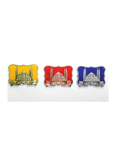 3 Adet Sultanahmet Magnet Yöresel Sultanahmet Temalı Magnet, Buzdolabı Süsü, Hatıra Souvenir, 8x6 Cm