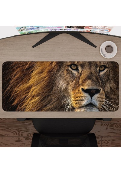 Aslan Oyuncu Gaming Mouse Pad Kauçuk Kaymaz Taban Mousepad V5, 70x30 Xl